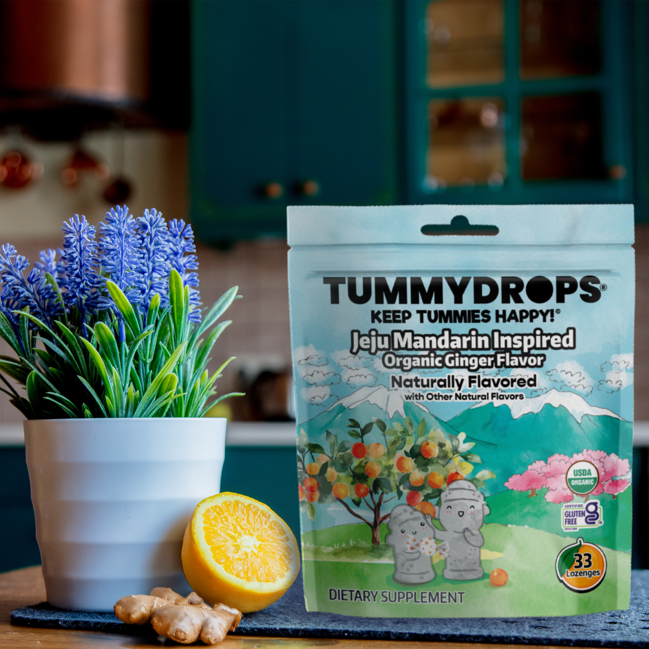 muco-tion サンバームルコ多糖 340g Tummydrops, No Sugar Sweet BlackBerry Ginger Flavor, Gluten Free